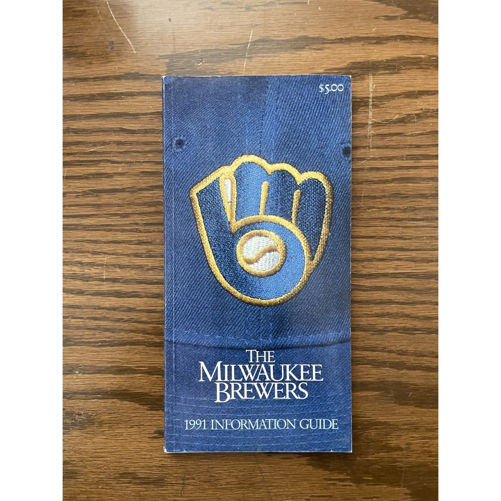 1991 Milwaukee Brewers Information Guide MLB Baseball Media Schedule Program